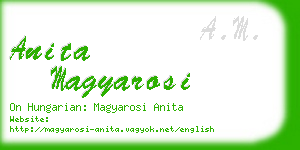 anita magyarosi business card